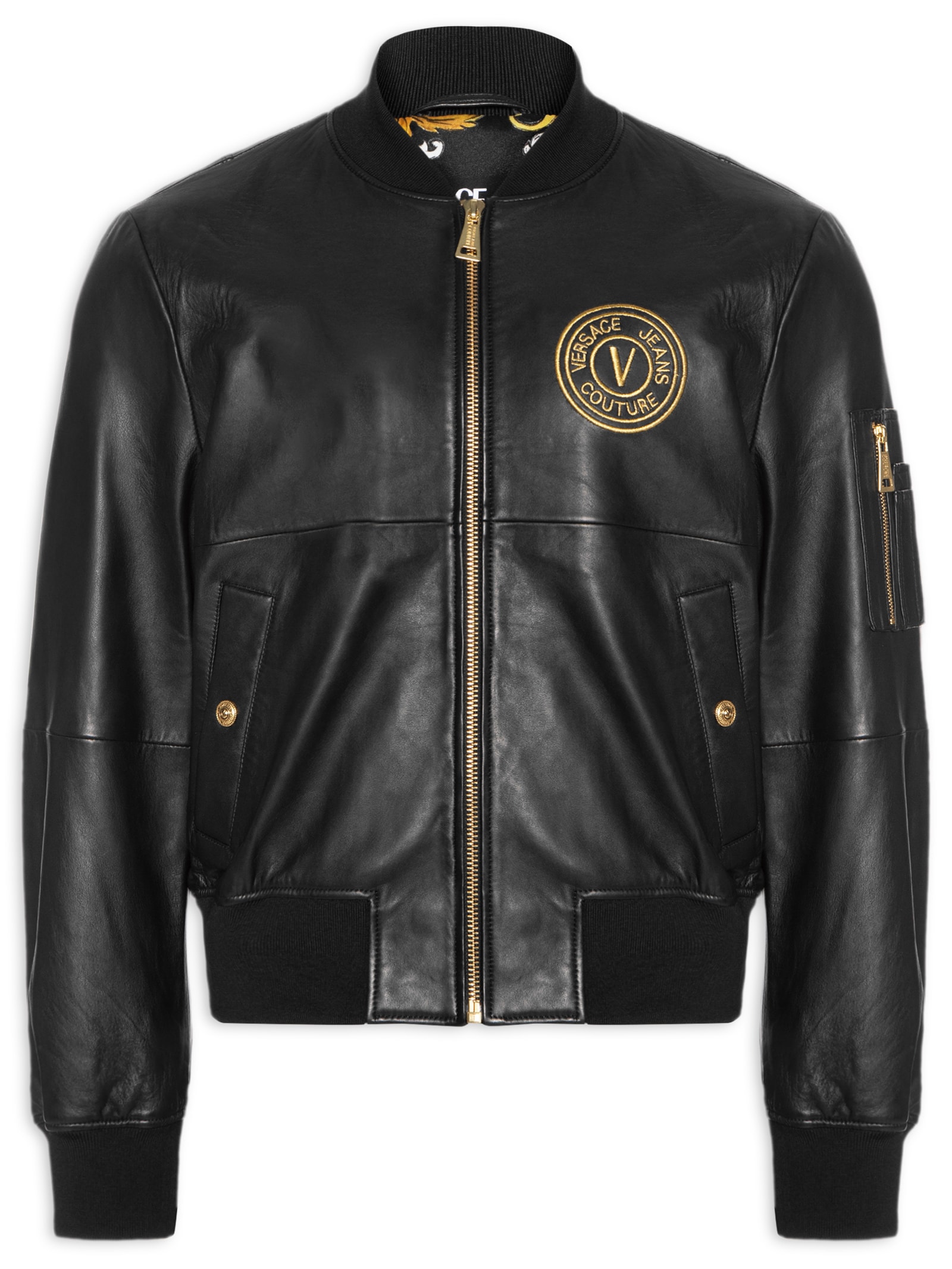 VERSACE JEANSジャケット Versace Jeans Couture - Jaqueta Masculina De Couro - Preto