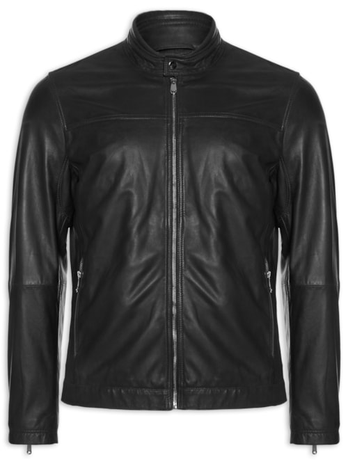 Jaqueta Masculina De Couro - Preto