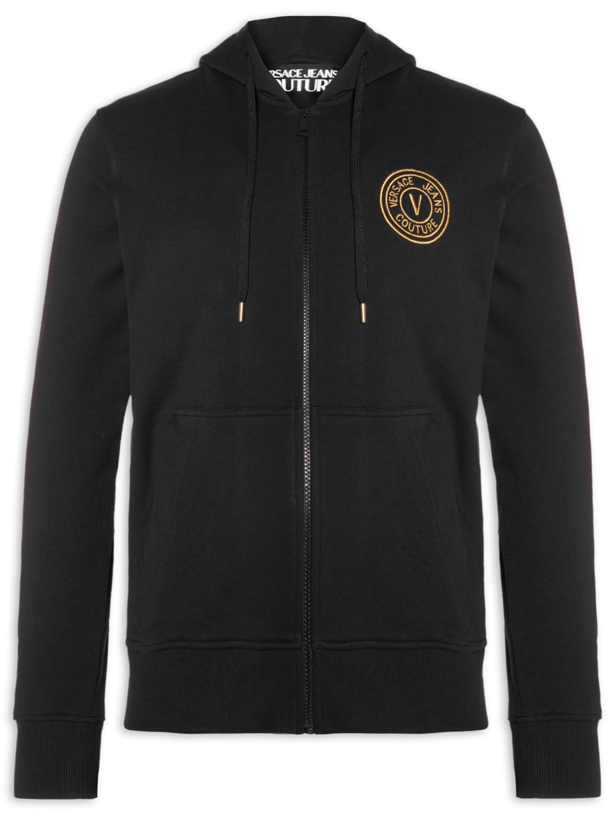 Jaqueta Masculina De Moletom Logo - Preto