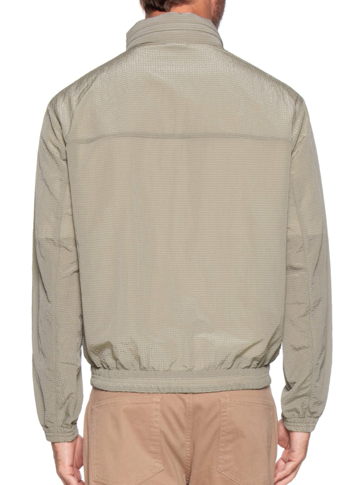 Jaqueta Masculina De Nylon com Bolsos Marrom Armani Exchange
