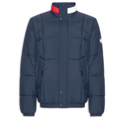 Jaqueta Masculina DNA Collar Puffer - Azul