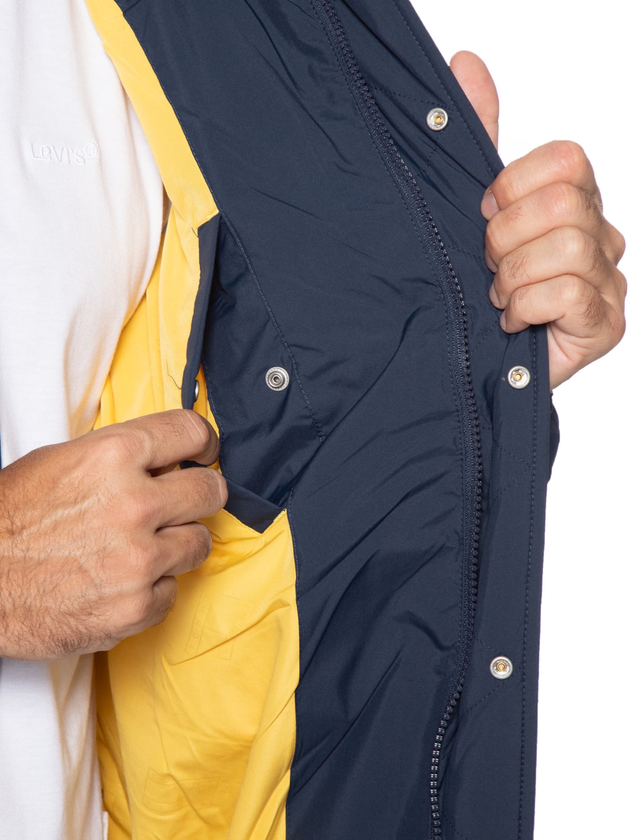 Jaqueta Masculina DNA Collar Puffer Azul Tommy Jeans