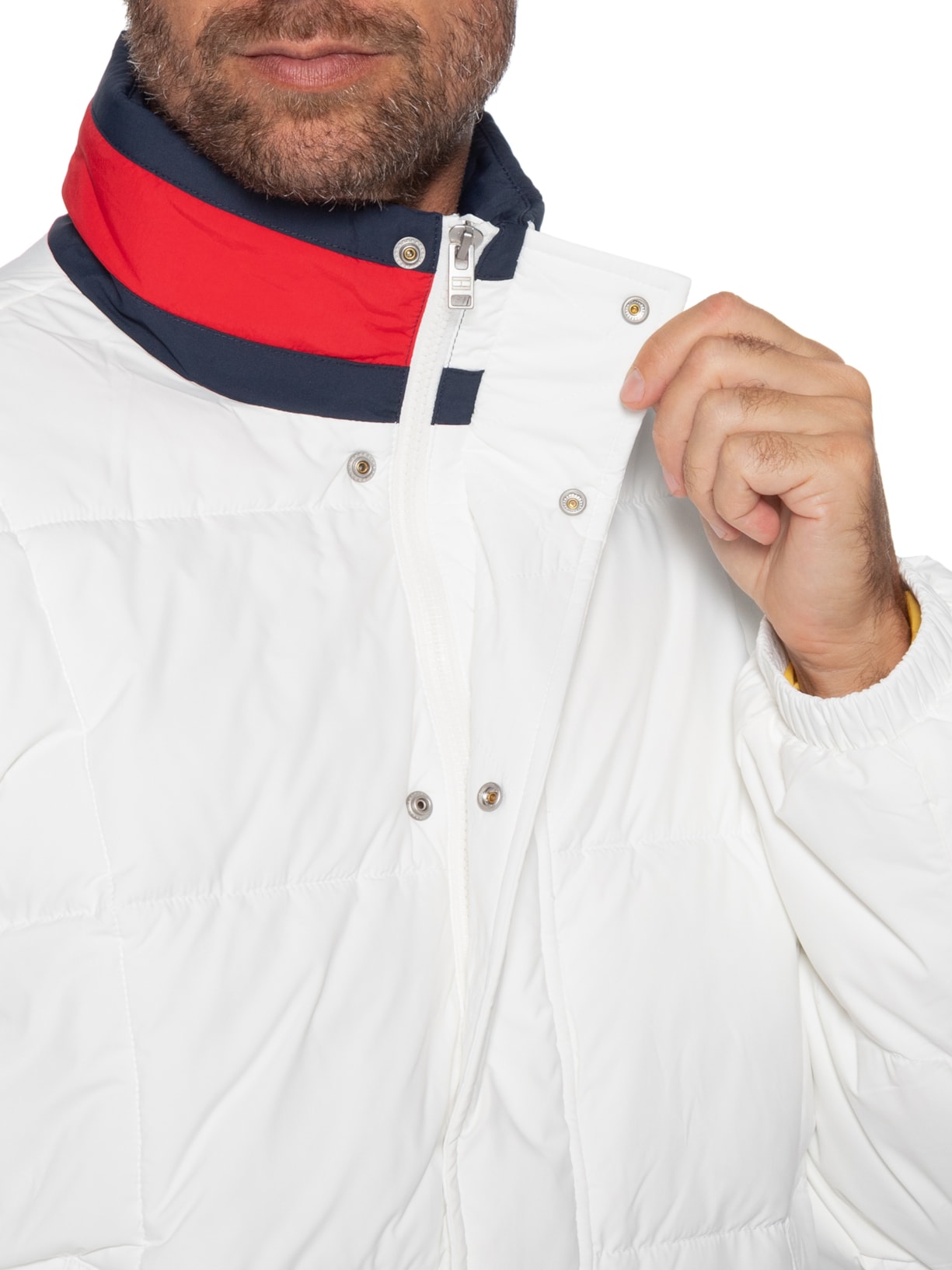 Jaqueta Masculina DNA Collar Puffer Branco Tommy Jeans