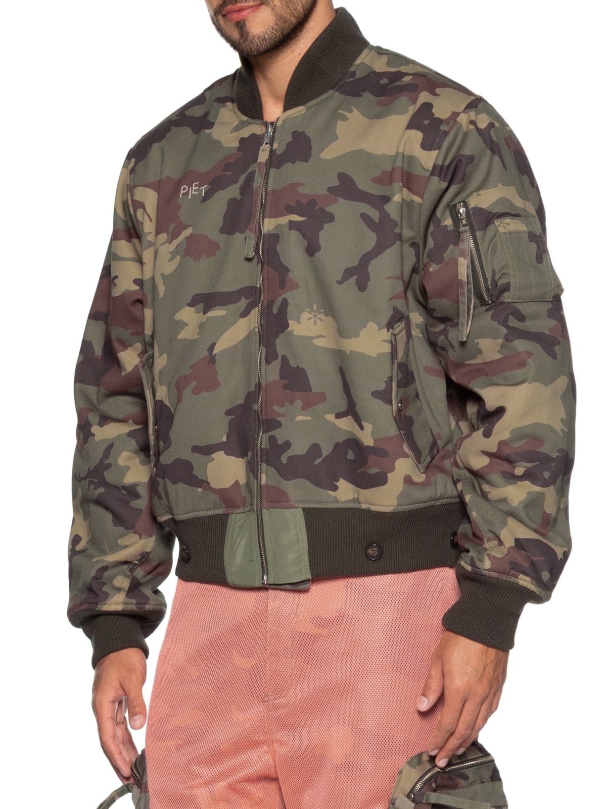 Jaqueta Masculina Double Face Camo Verde Piet