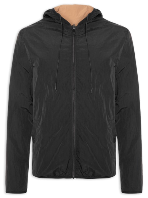 Jaqueta Masculina Dupla Face Nylon Tech - Preto