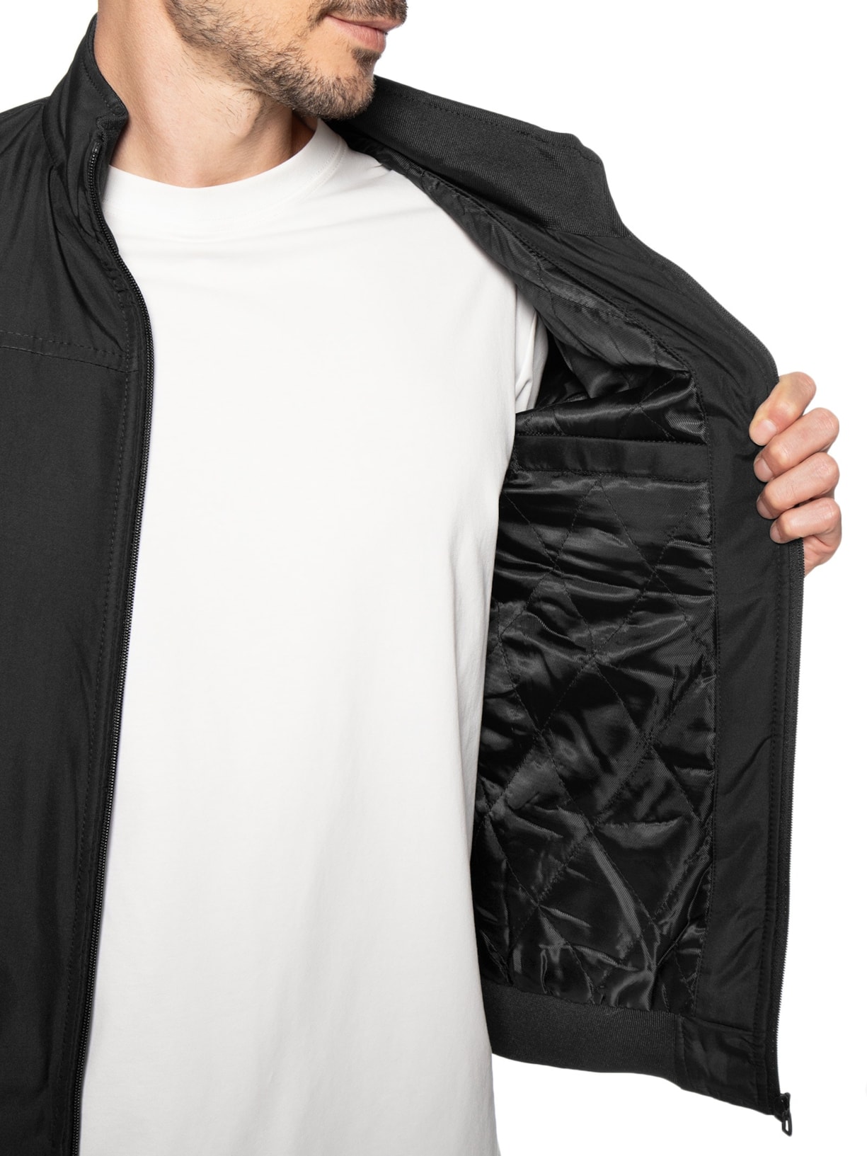 Jaqueta Masculina Dupla Face Preto Basiq Men