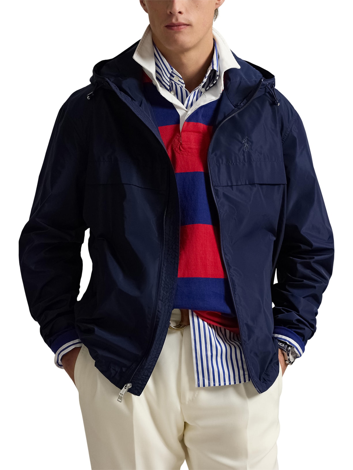 Jaqueta Masculina Eco Simplux Windbreaker Vent Azul Polo Ralph Lauren