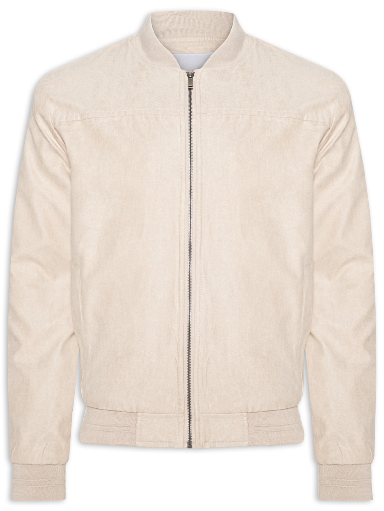 Jaqueta Masculina Em Suede - Off White