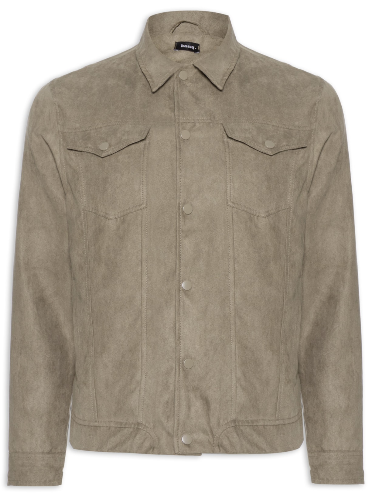Jaqueta Masculina em Suede – Bege Basiq Men