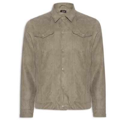 Jaqueta Masculina em Suede – Bege