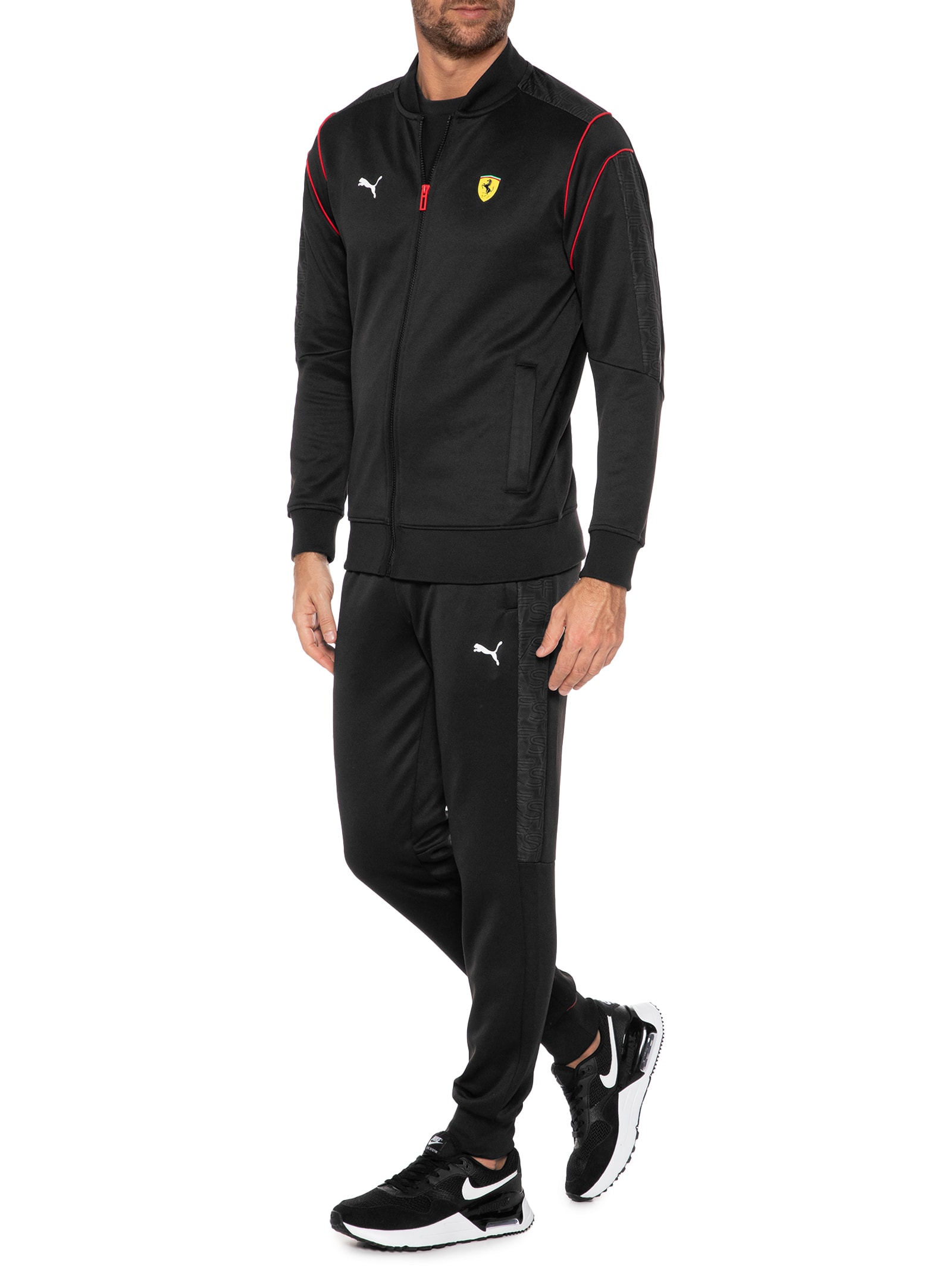 Jaqueta Masculina Ferrari Race Mt7 Track - Puma - Preto