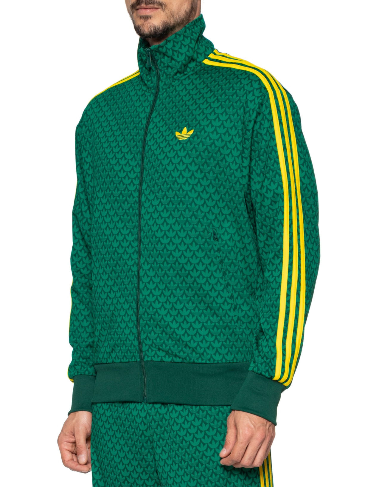 Jaqueta Masculina Firebird Verde e Amarelo Adidas Originals