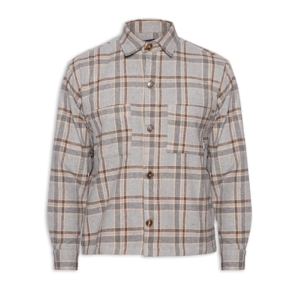 Jaqueta Masculina Flannel Fogtrail Square - Cinza