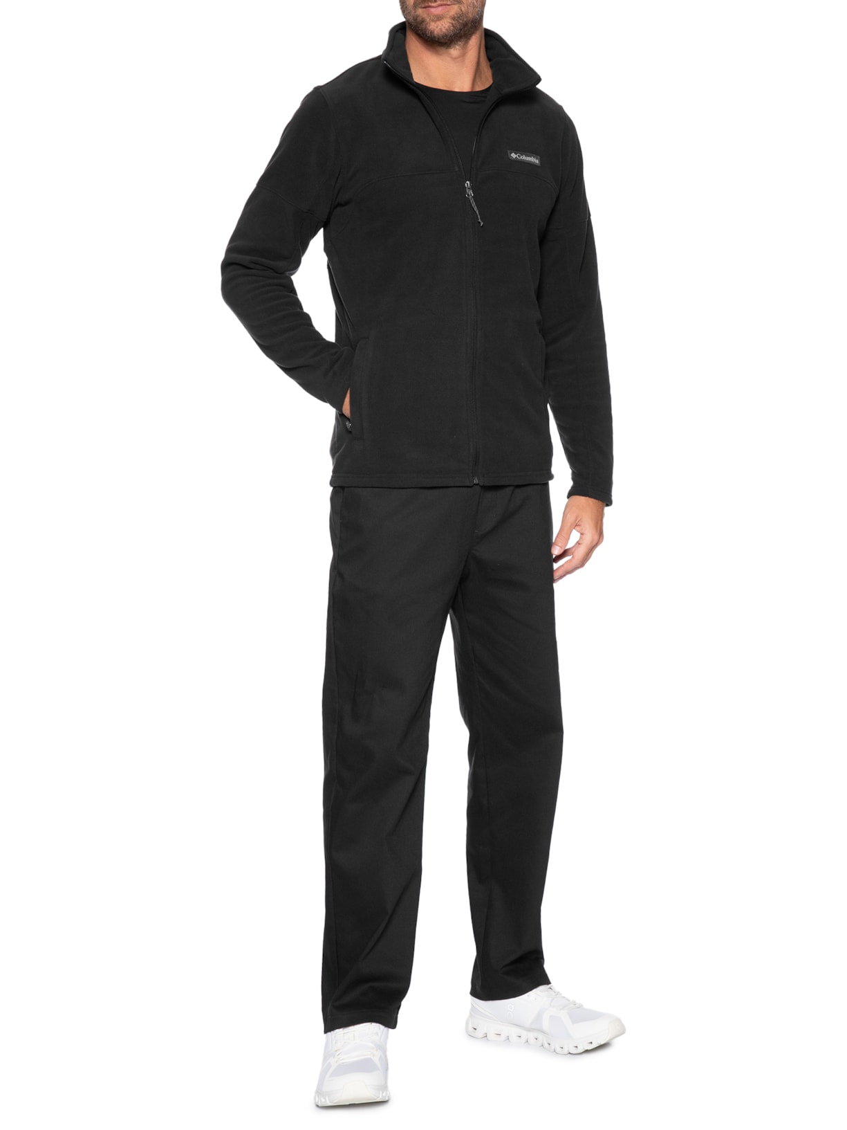 Jaqueta Masculina Fleece Basin Trail III Full Zip Preto Columbia