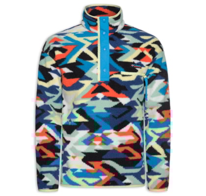 Jaqueta Masculina Fleece Icons Helvetia™ II Printed Half Snap - Azul