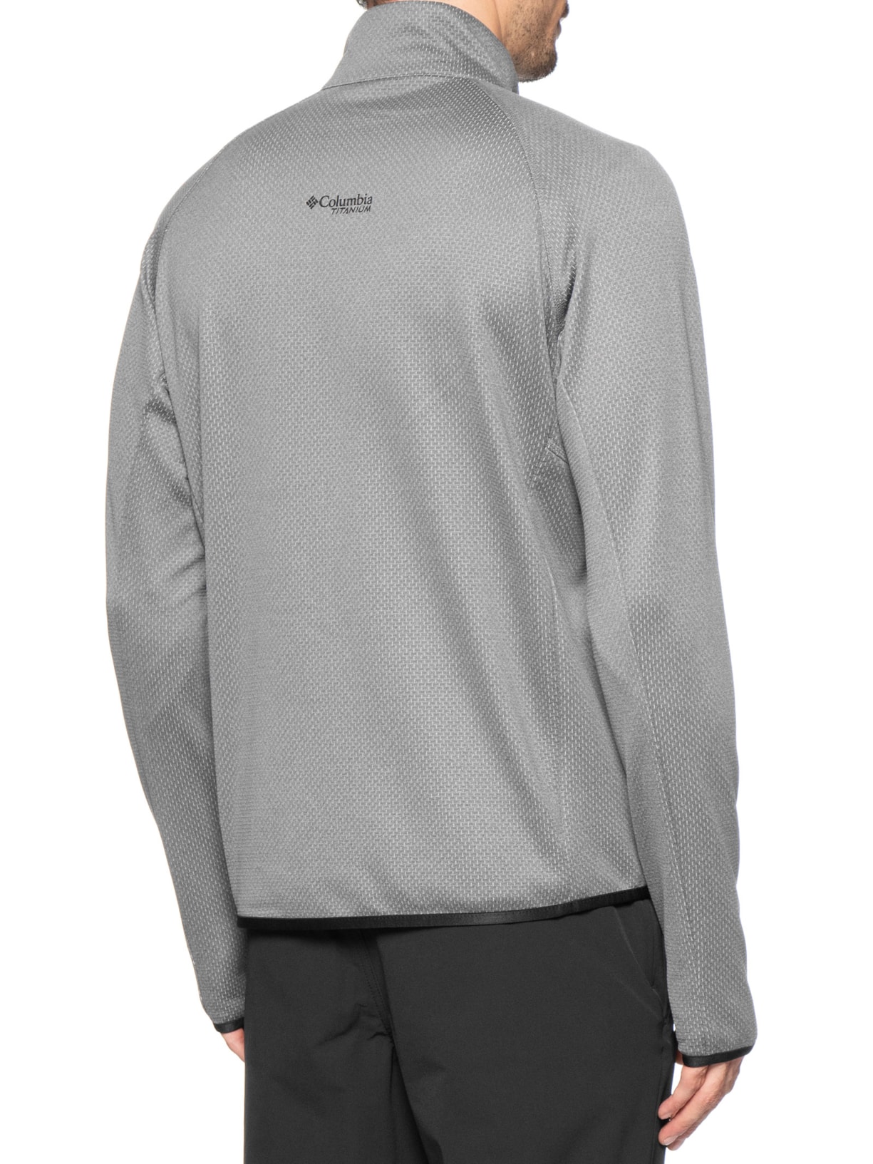 Jaqueta Masculina Fleece Triple Canyon Grid Full Zip Cinza Columbia