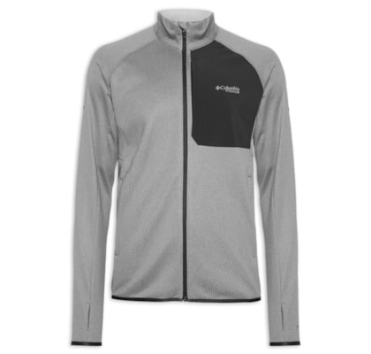Jaqueta Masculina Fleece Triple Canyon Grid Full Zip - Cinza