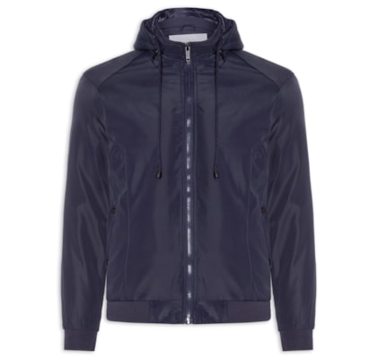 Jaqueta Masculina Forrada Com Gorro - Azul