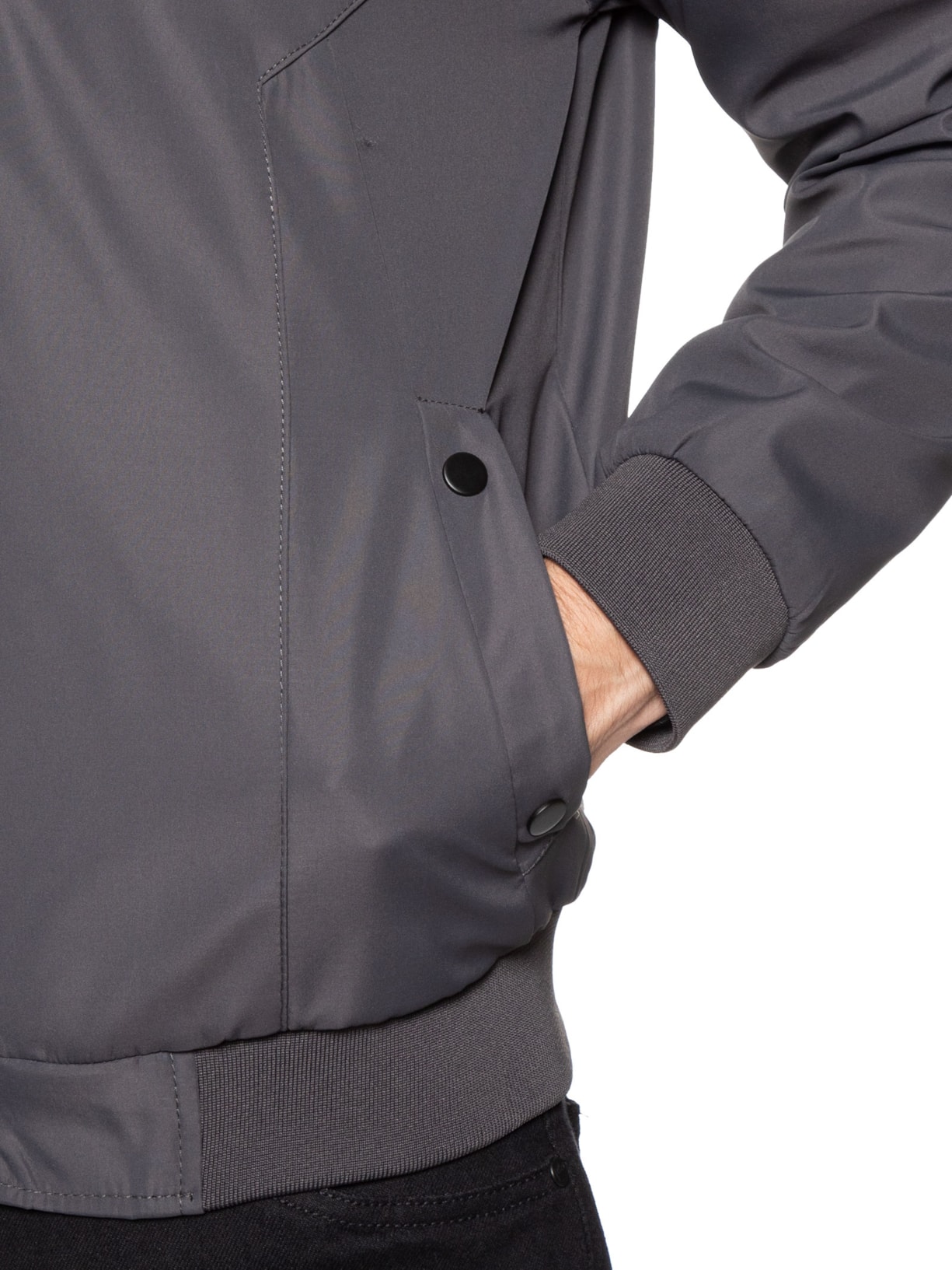 Jaqueta Masculina Forrada Com Gorro Cinza Basiq Men