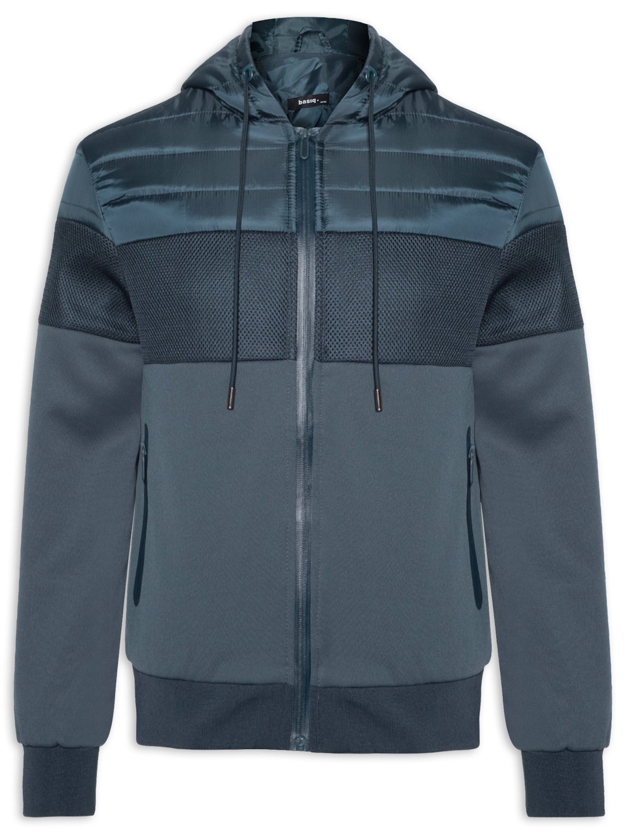 Jaqueta Masculina Helanca Com Matelassê - Azul