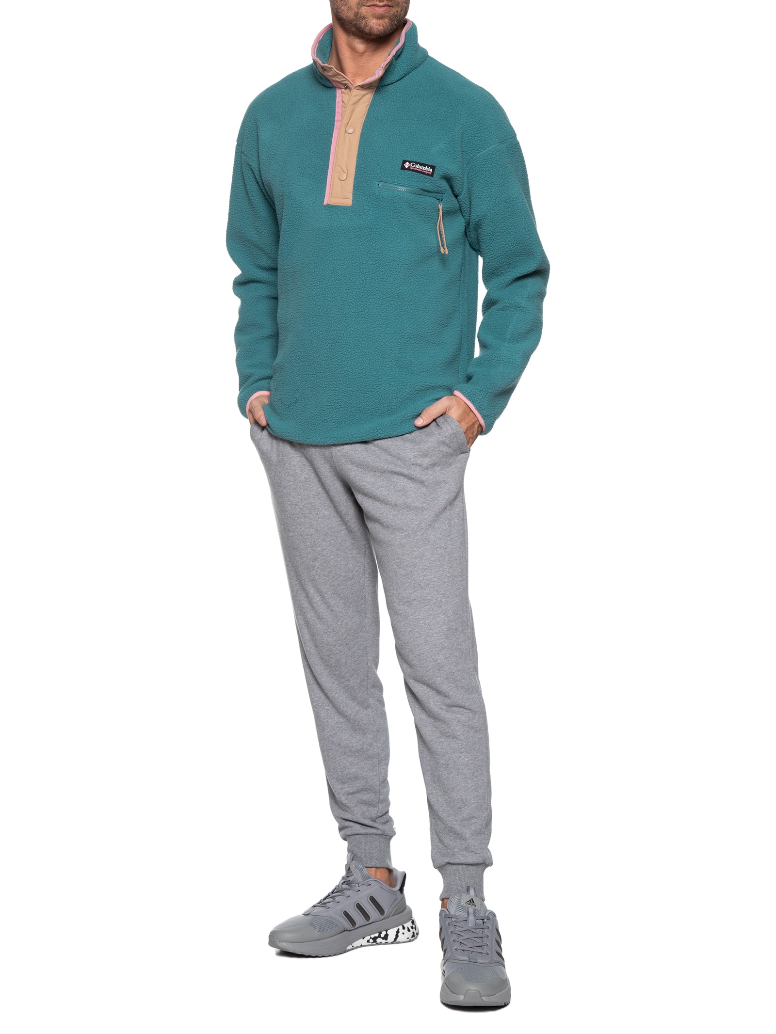 Jaqueta Masculina Helvetia™ Half Snap Fleece - Columbia - Verde