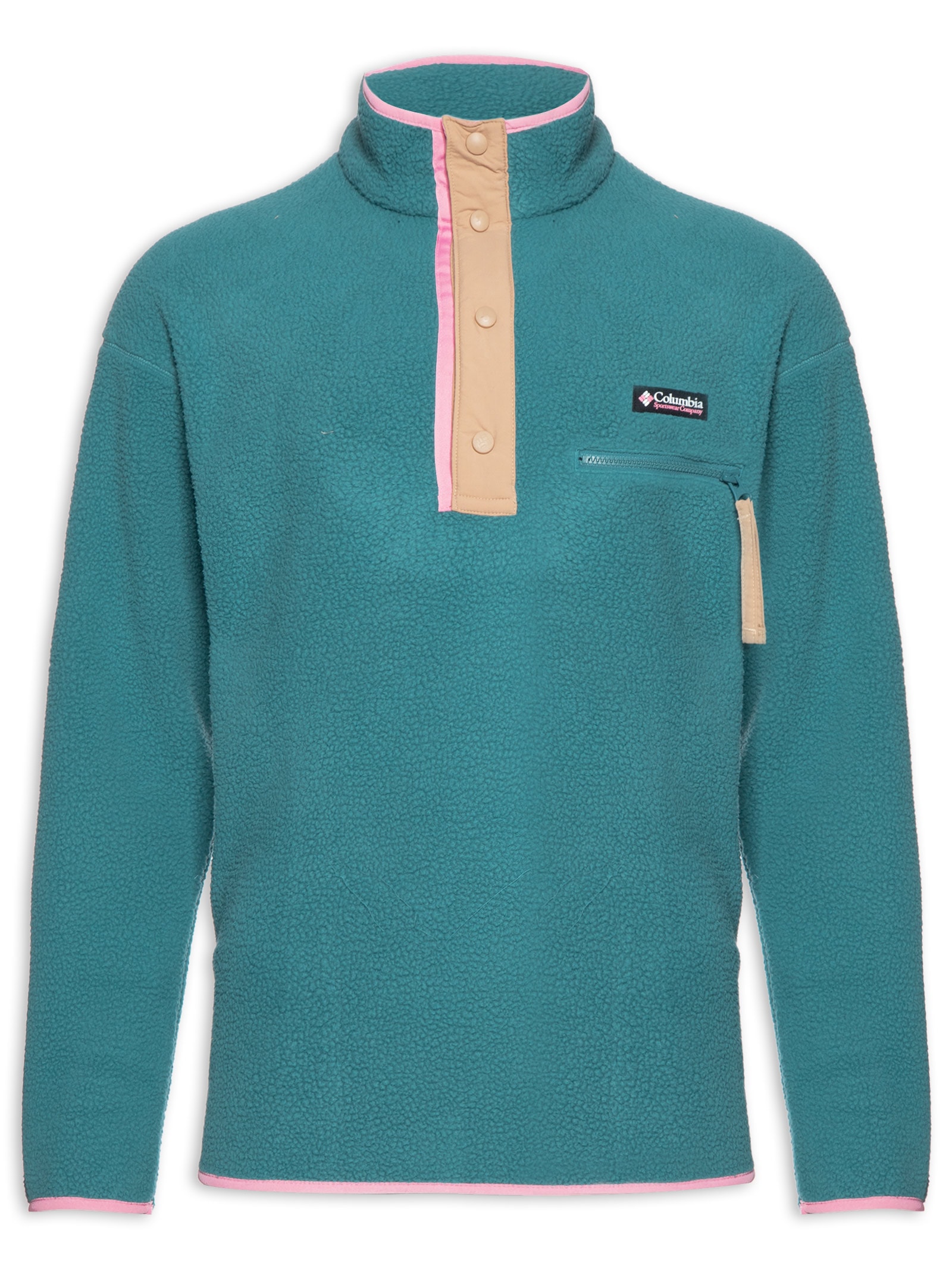 Jaqueta Masculina Helvetia™ Half Snap Fleece - Columbia - Verde
