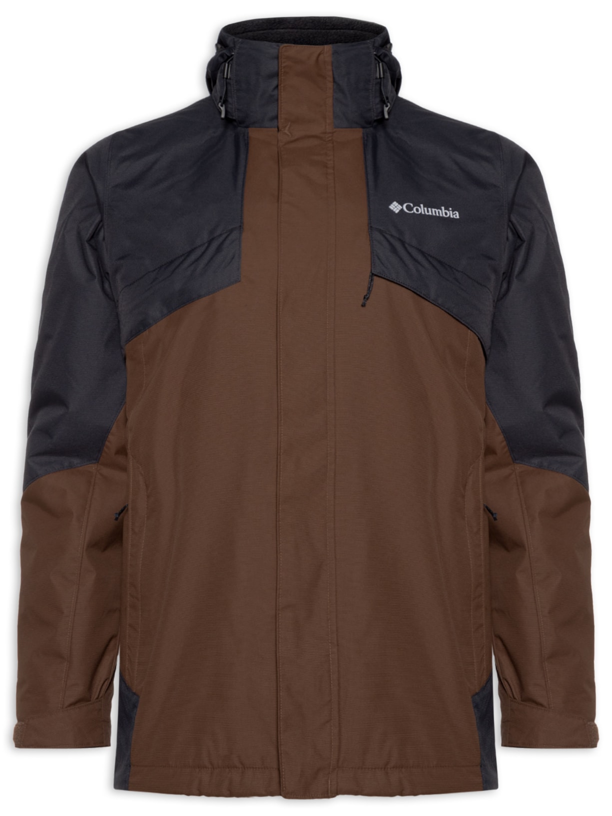 Jaqueta Masculina Interchange Bugaboo III Fleece Com Capuz Marrom Columbia