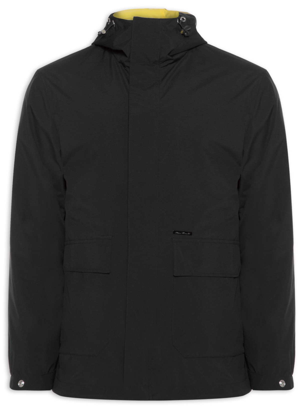 Jaqueta Masculina Interno Contrastante - Preto