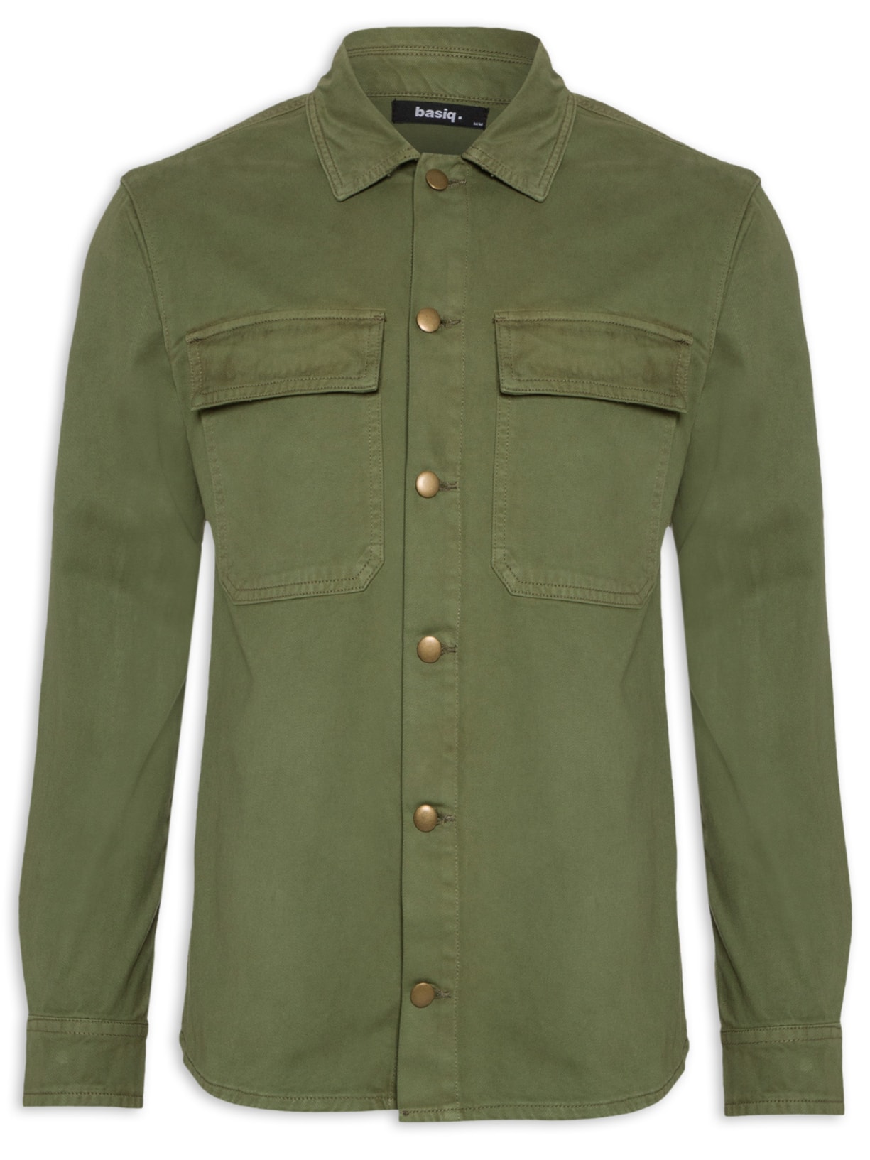 Jaqueta Masculina Jeans Bolso Frontal - Verde