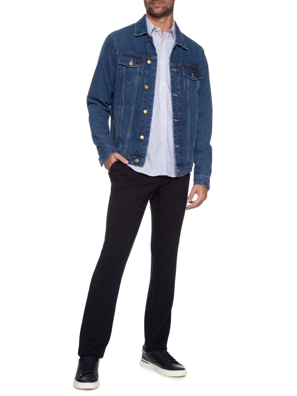 Jaqueta Masculina Jeans Classic Azul '2 Essential