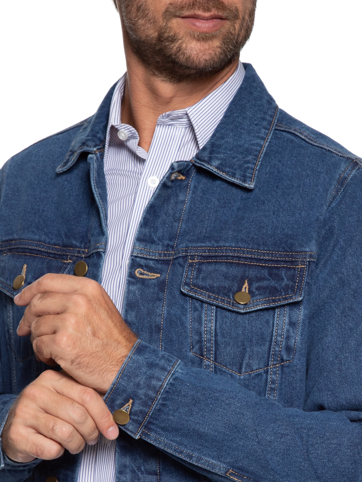 Jaqueta Masculina Jeans Classic Azul '2 Essential