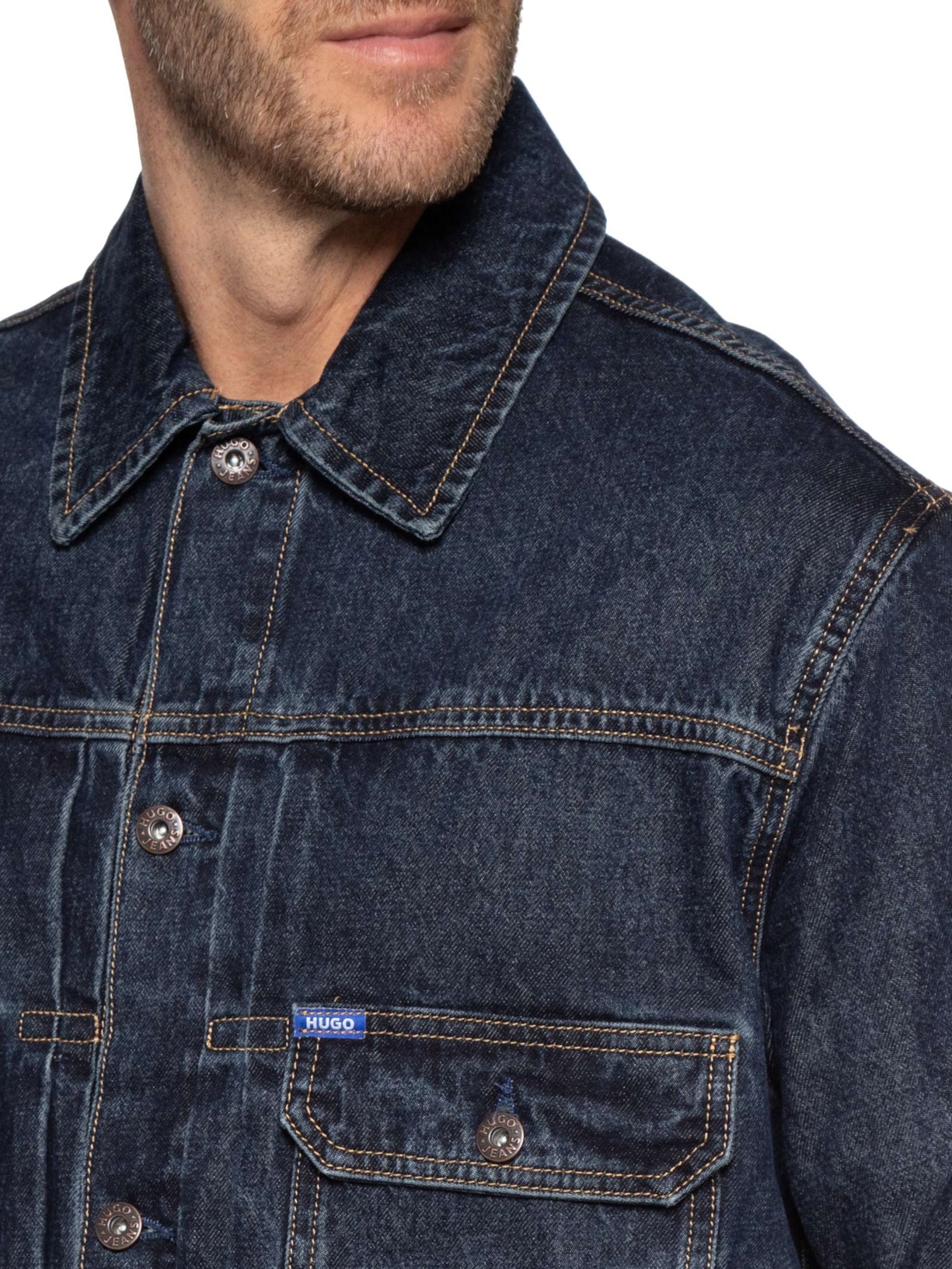 Jaqueta Masculina Jeans Reta Nial Azul Hugo