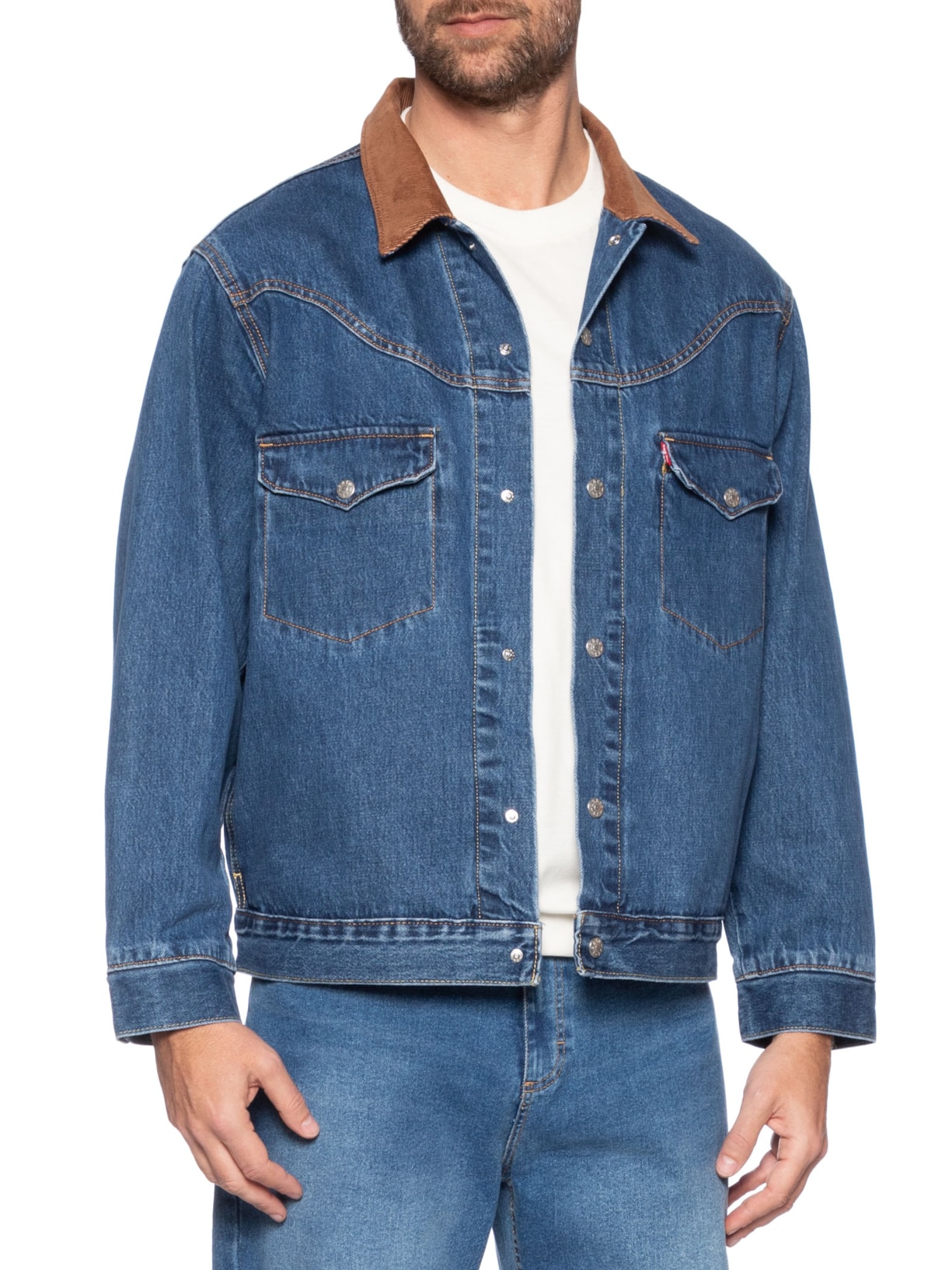 Jaqueta Masculina Jeans Western Shorthorn Trucker Azul Levi's