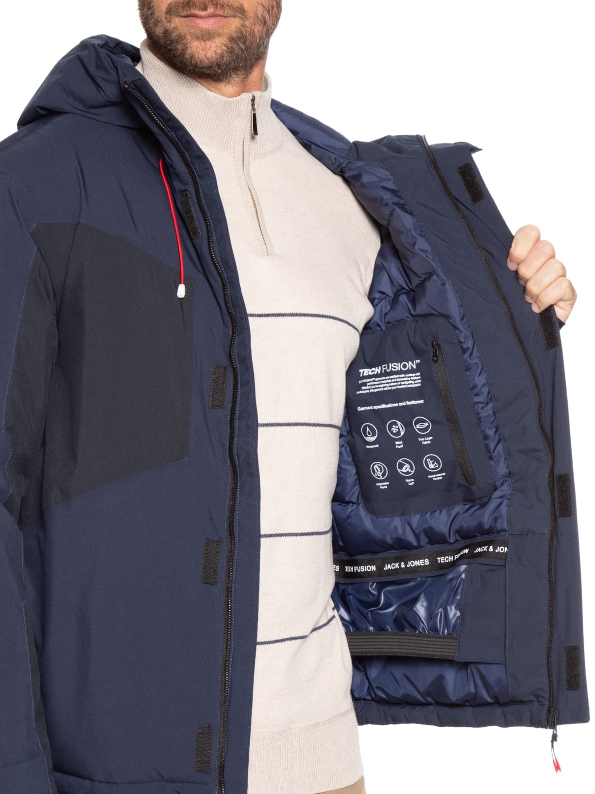 Jaqueta Masculina Jj Alpes Shell Ski Azul Jack & Jones