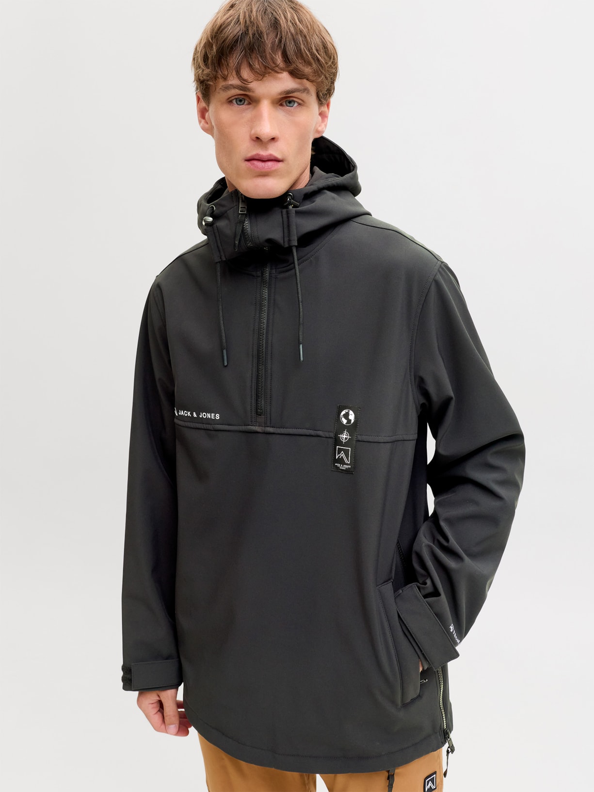 Jaqueta Masculina JJ Auris Hood Ski Preto Jack & Jones