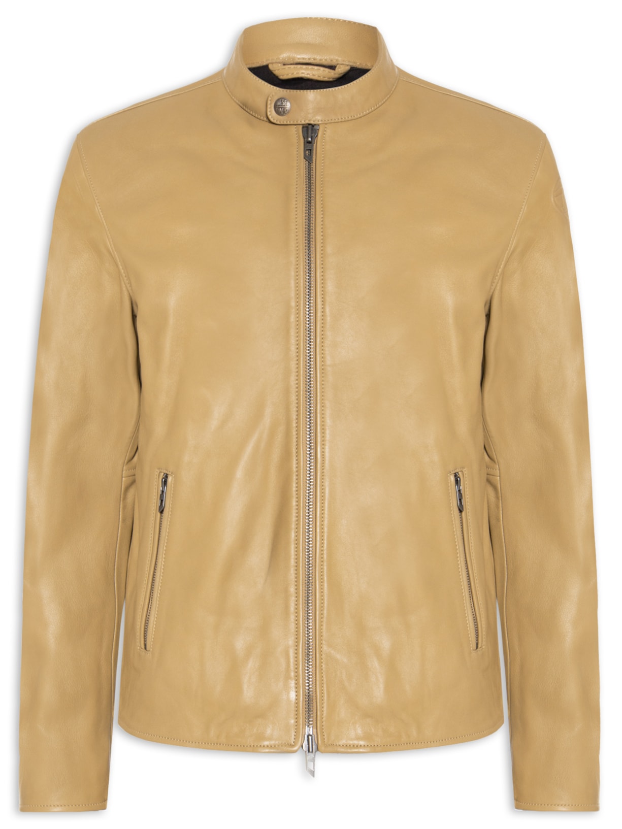 Jaqueta Masculina L-Carver Giacca Em Couro - Bege