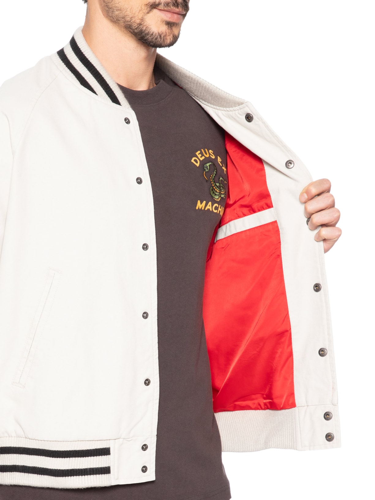 Jaqueta Masculina Liberty Branco Deus Ex Machina