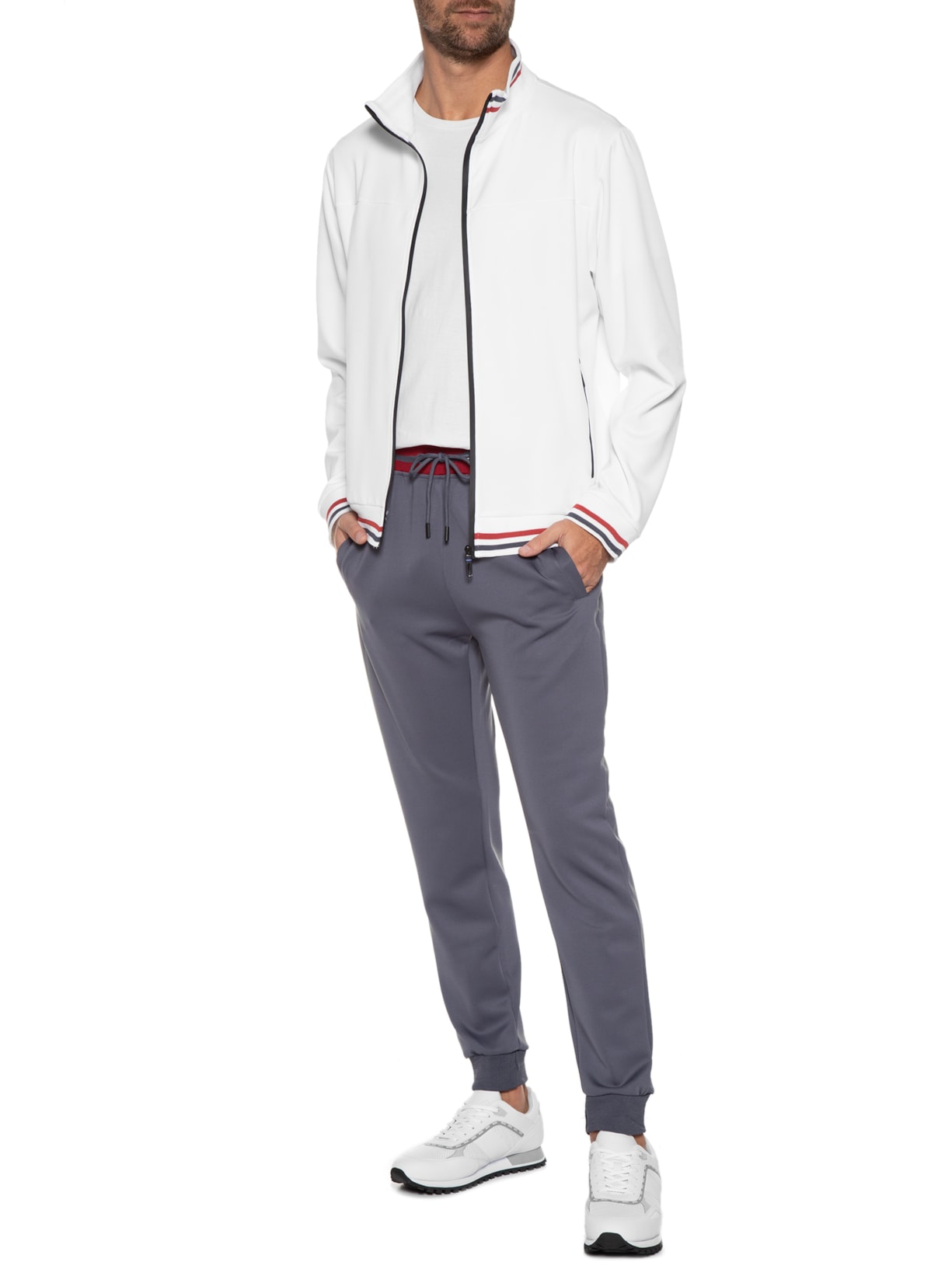 Jaqueta Masculina Lisa Branco '2 Essential