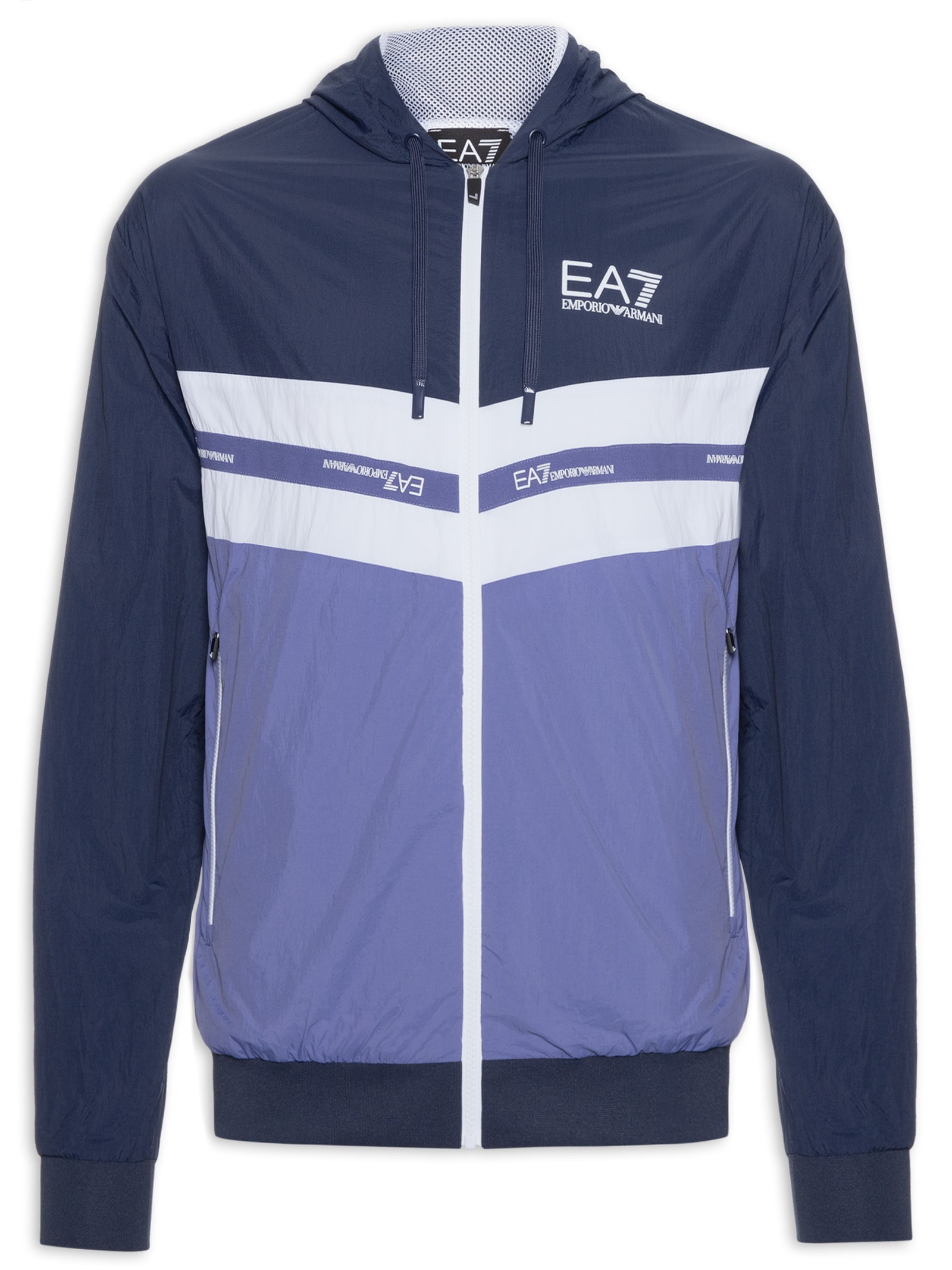 Emporio Armani sheer frills jacket イタリア製 Ea7 Emporio Armani - Jaqueta Masculina Listras - Azul