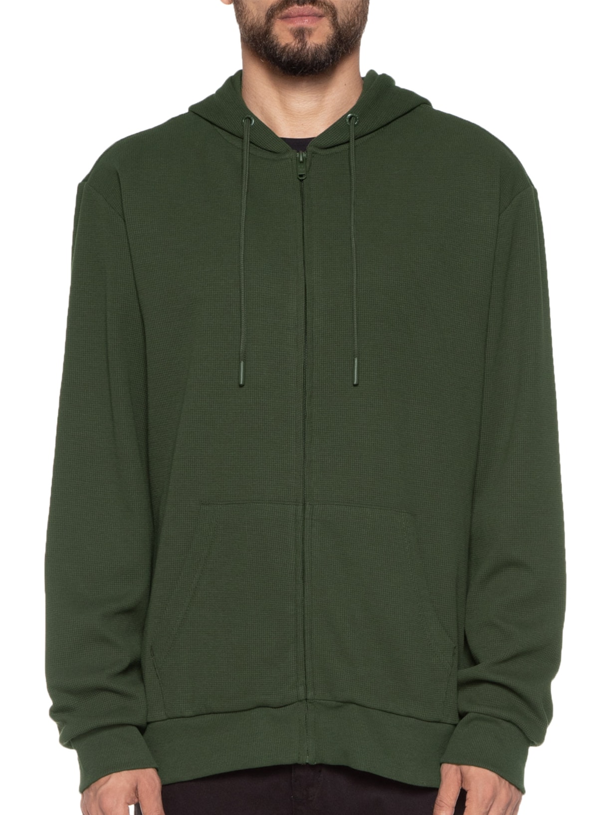 Jaqueta Masculina Malha Quadrille Verde Foxton