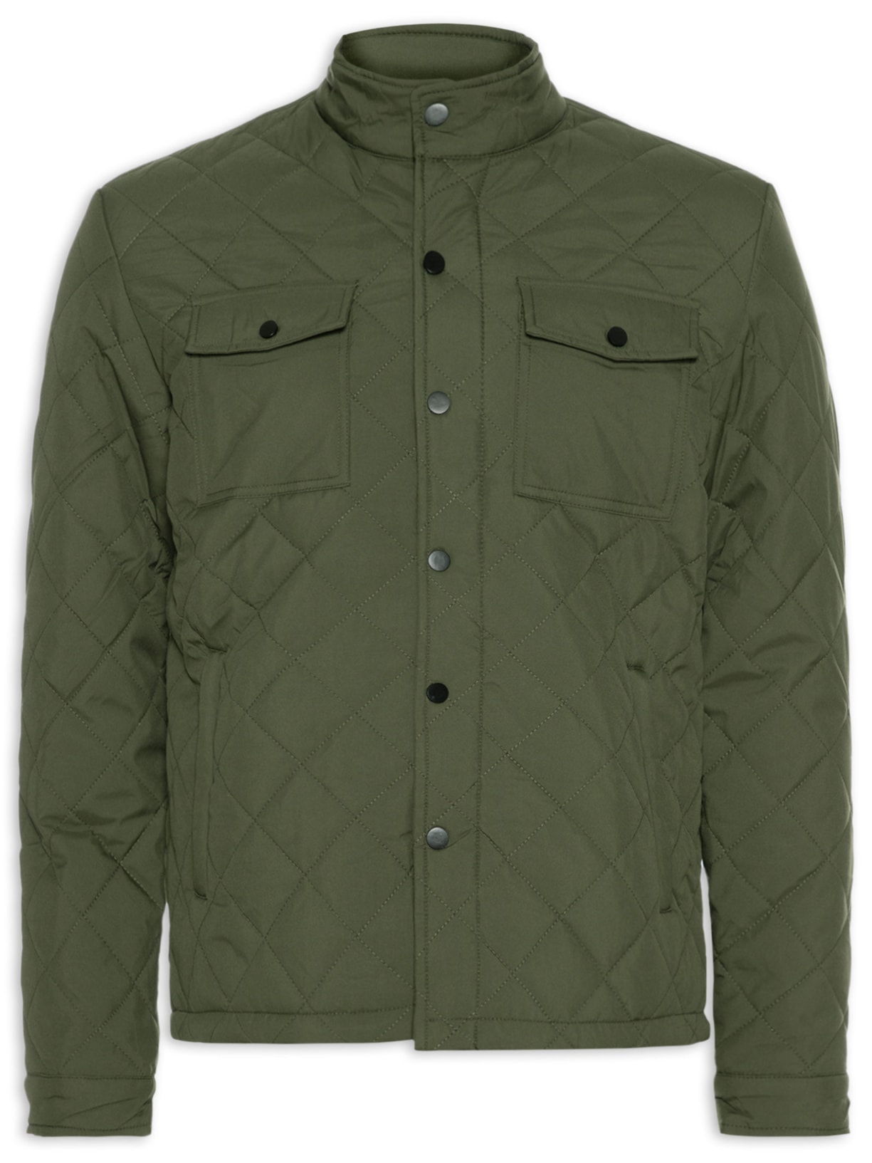 Jaqueta Masculina Matelassê Casual Verde Basiq Men