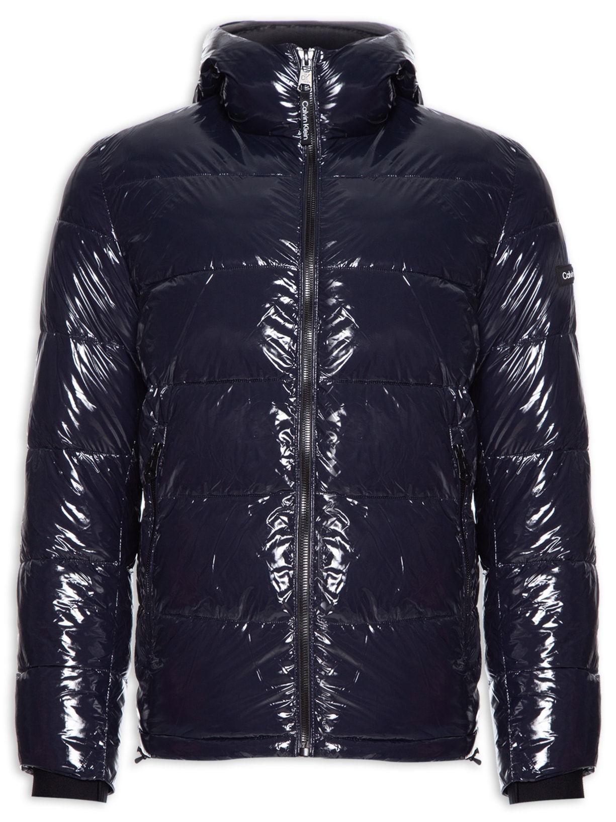 Jaqueta Masculina Matelassê Logo No Braço - Azul