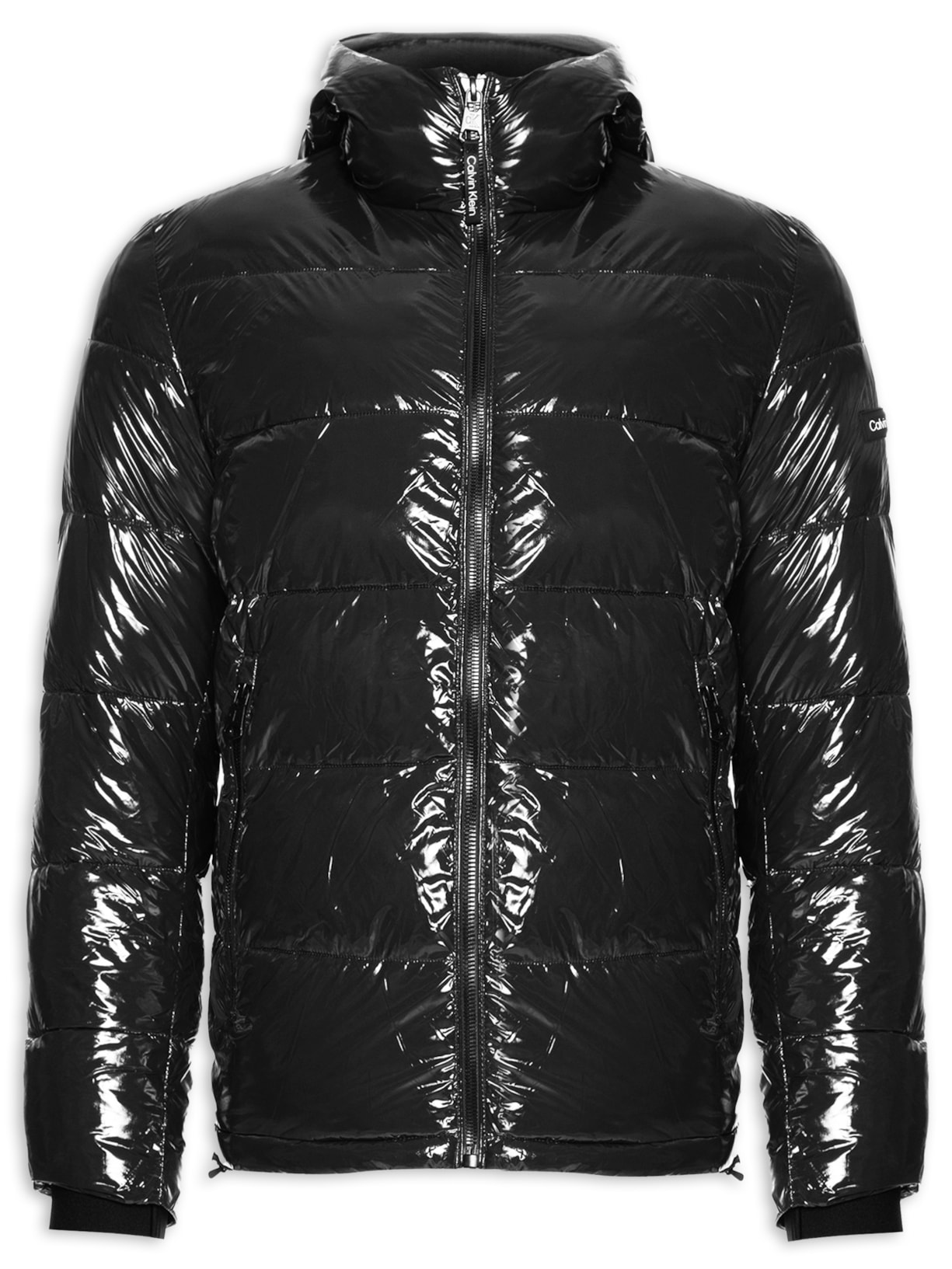 Jaqueta Masculina Matelassê Logo No Braço - Preto