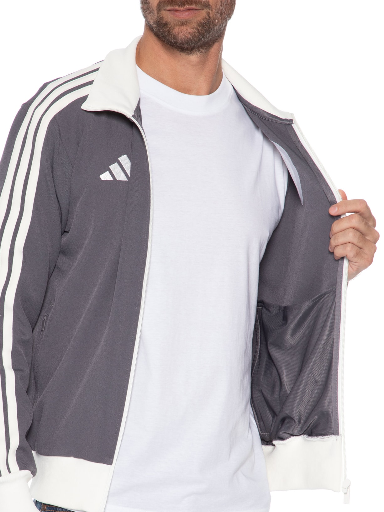 Jaqueta Masculina Mercedes Amg Petronas Cinza Adidas + Mercedes