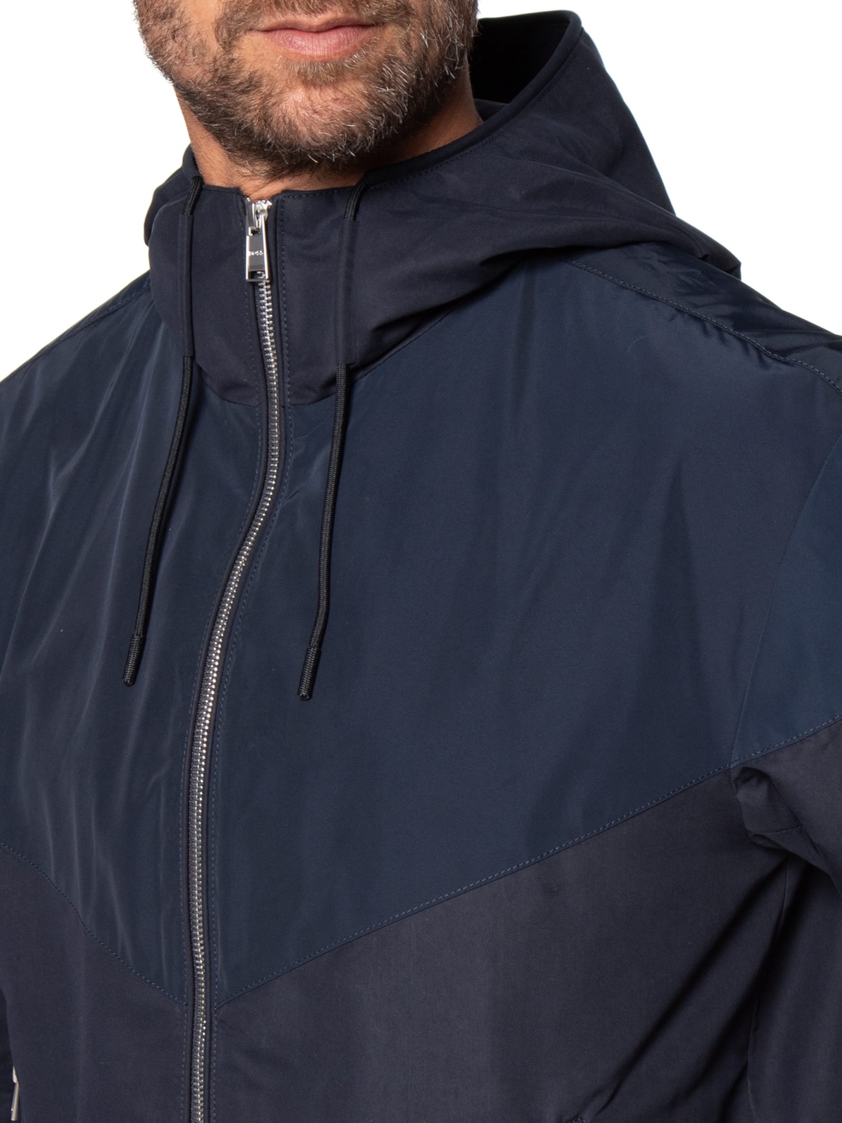 Jaqueta Masculina Microfibra Water-Repell Azul Boss