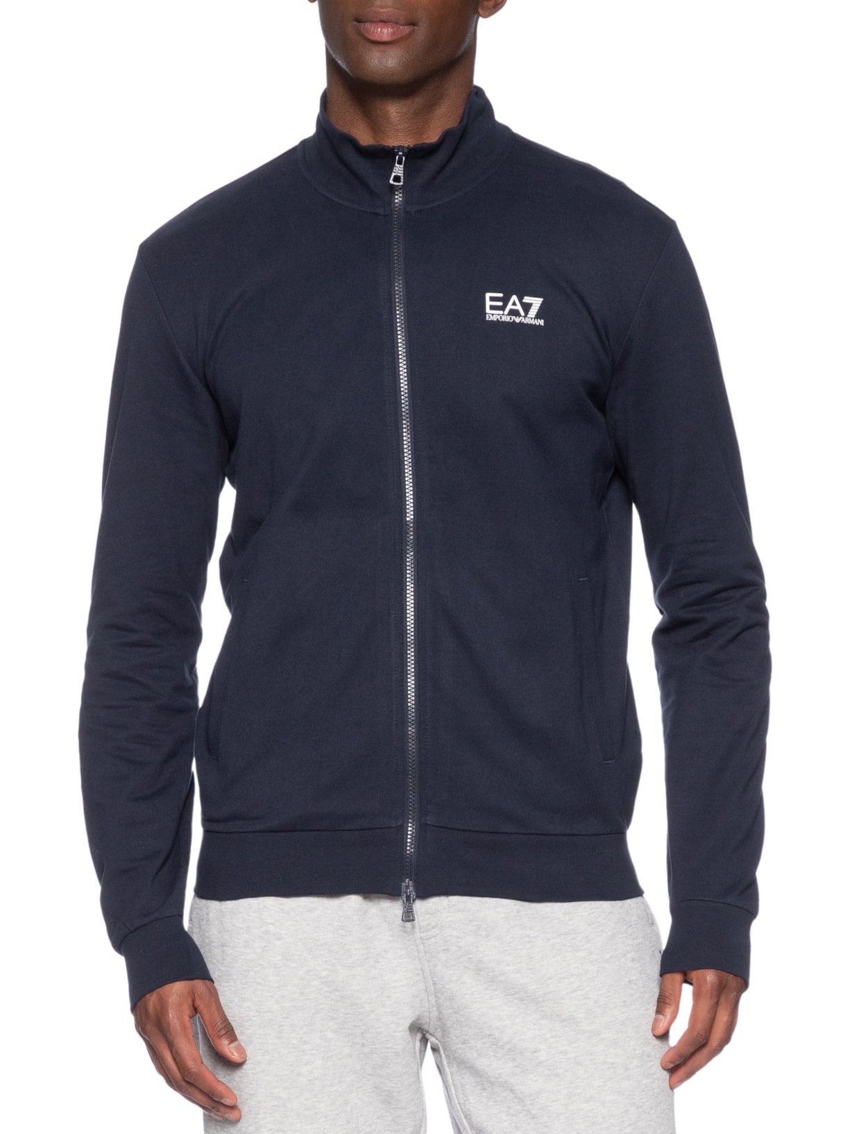 EA7 Empório Armani Jaqueta Masculina Moletom Com Zíper Train