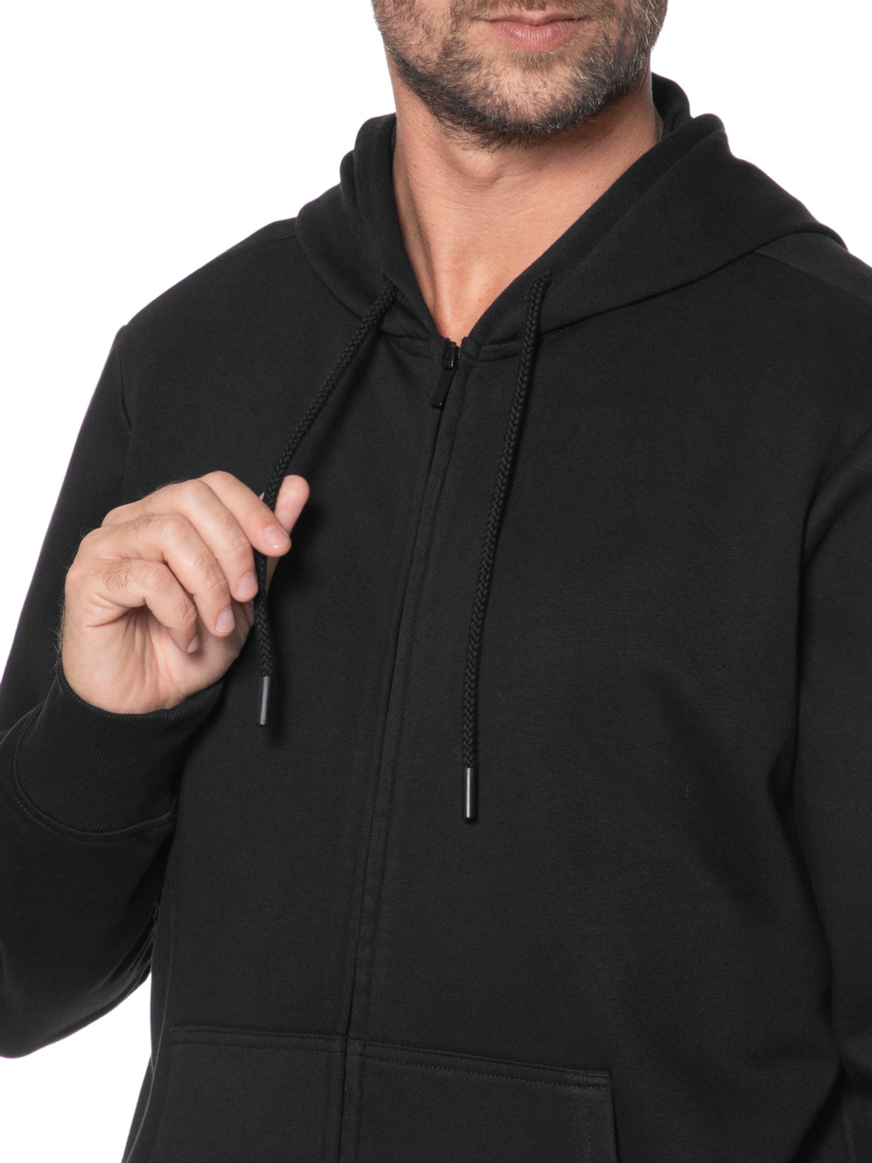 Hering Jaqueta Masculina Moletom Preto - Main Image