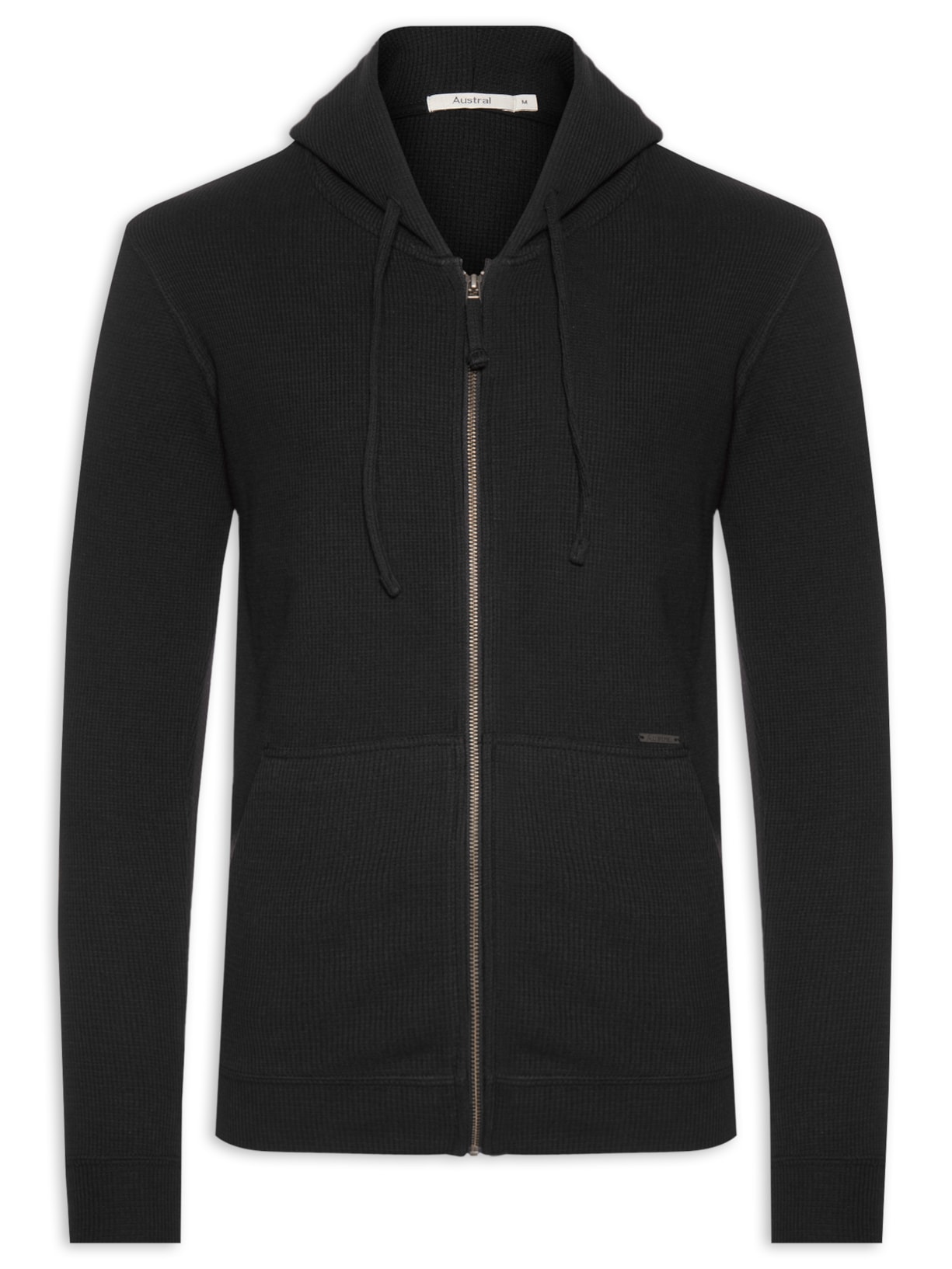 Jaqueta Masculina Moletom Zíper Pirineus - Preto