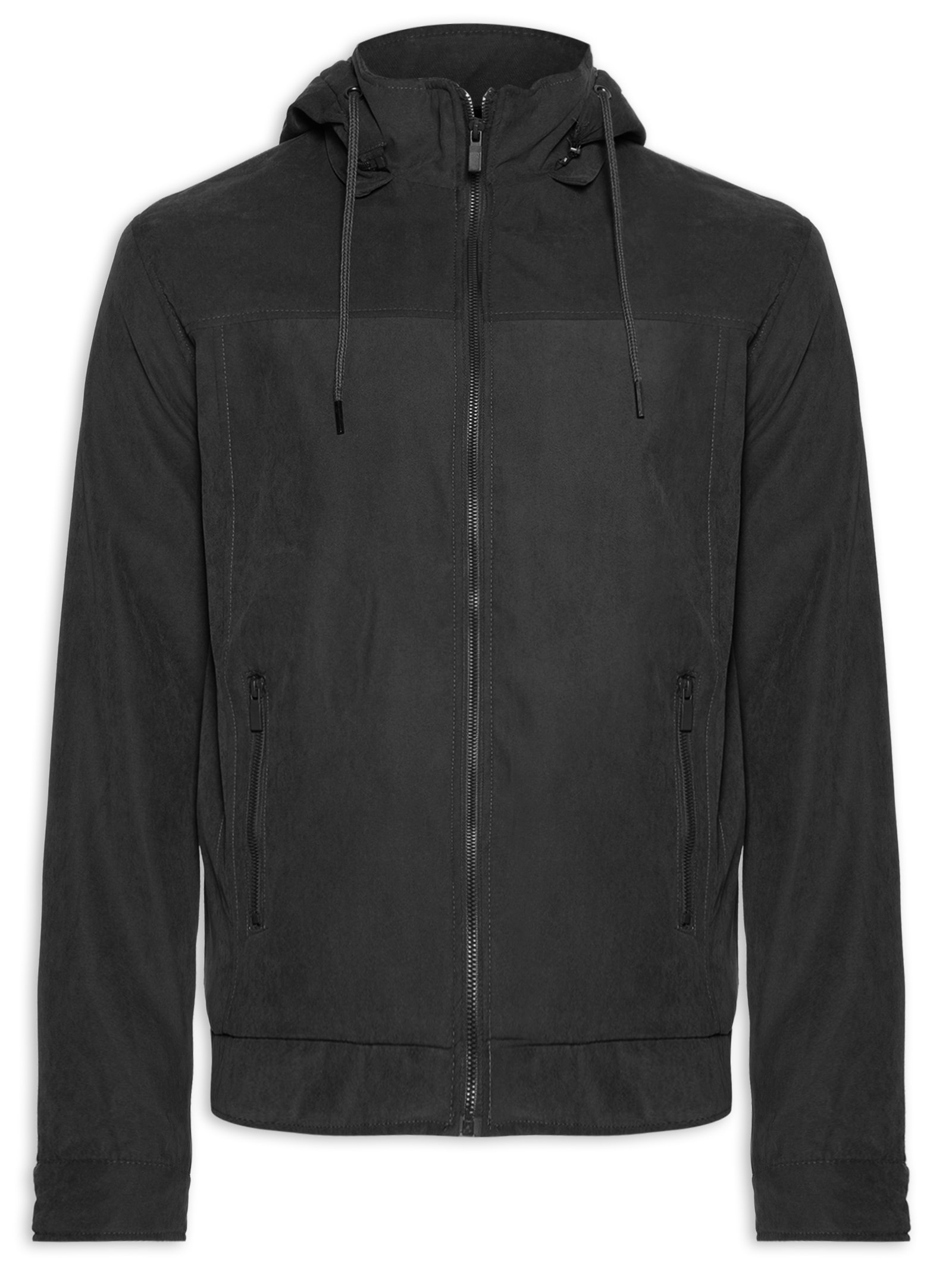 2 Essential - Jaqueta Masculina Moss Forrada Com Capuz - Preto