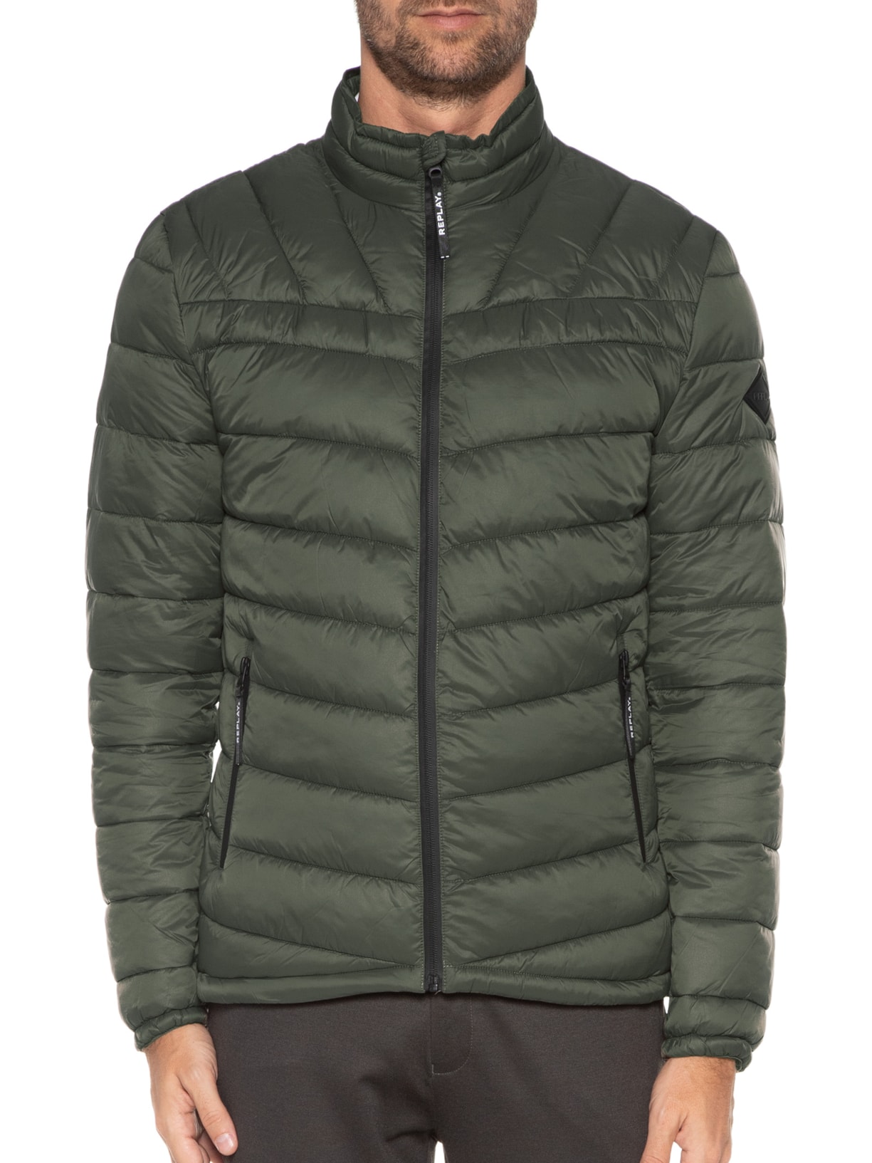 Jaqueta Masculina Nylon Basic Verde Replay